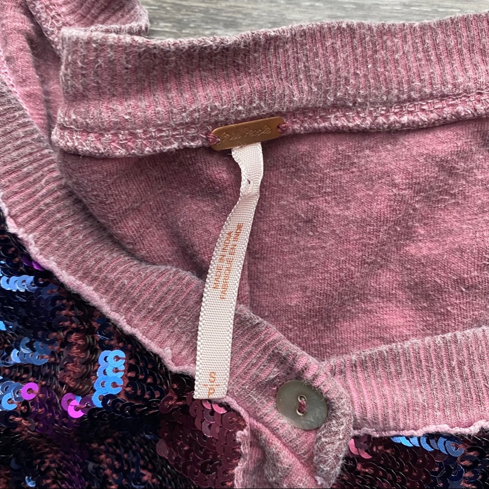 Free People Tiger Eyes Sequin Henley - Picture 7 of 7